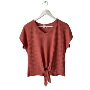 Anthropologie Paper Crane Tie-Front Top Size Small